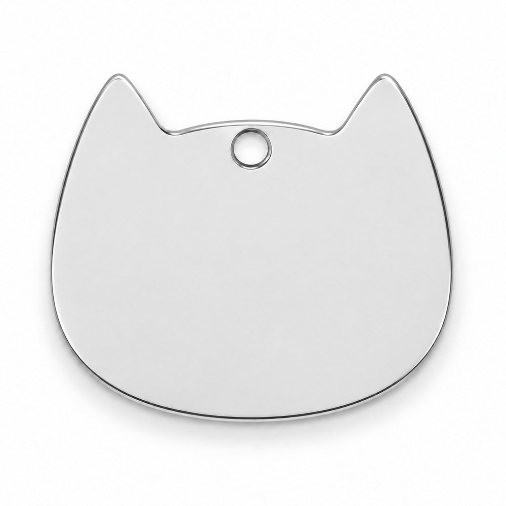 Placa gatito plateada - Perros Chidos