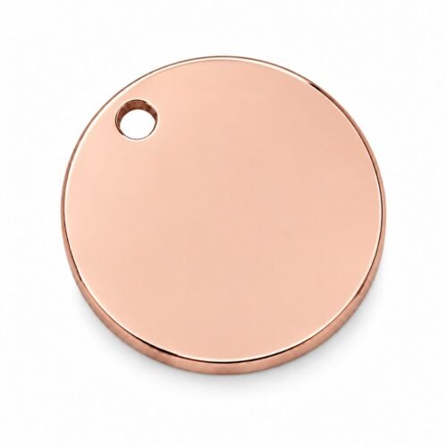 Placa círculo rose gold - Perros Chidos